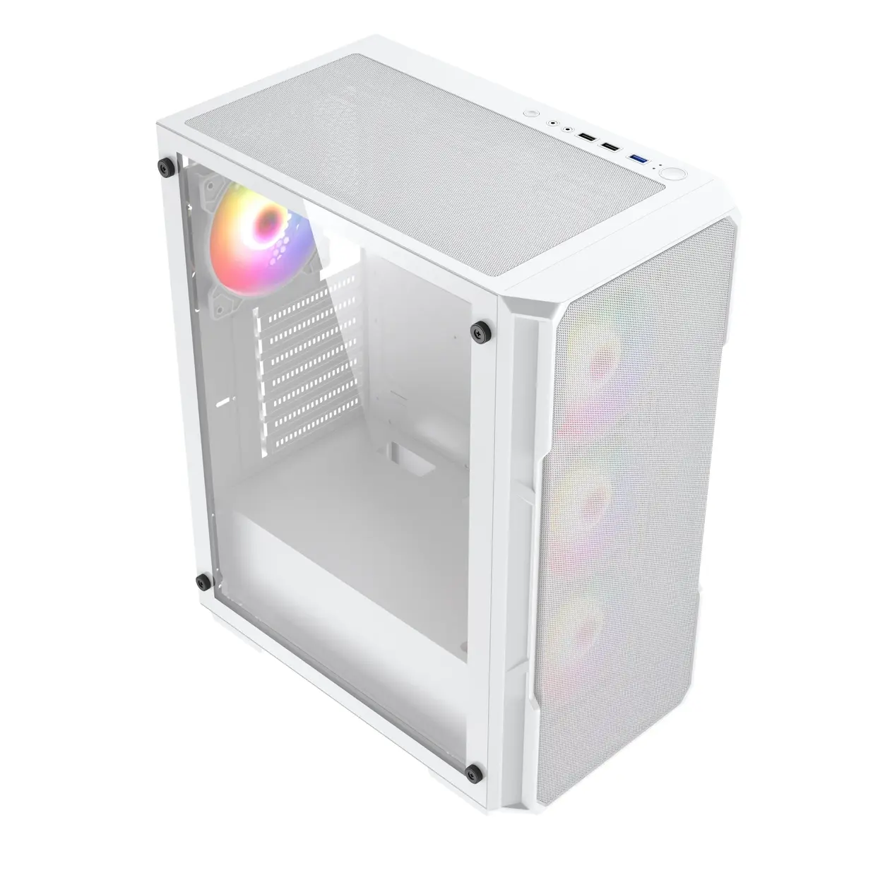 CASE RAIDMAX V212 4FAN WHITE RGB